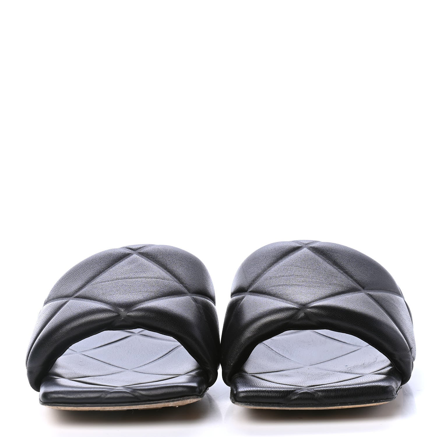 Bottega Veneta Nappa Quilted Rubber Lido Flat Sandals 36.5 Black 2 of 4
