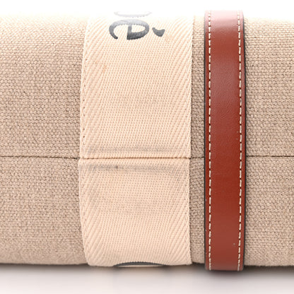 Chloe Linen Calfskin Medium Woody Ribbon Tote White Brown 16 of 17