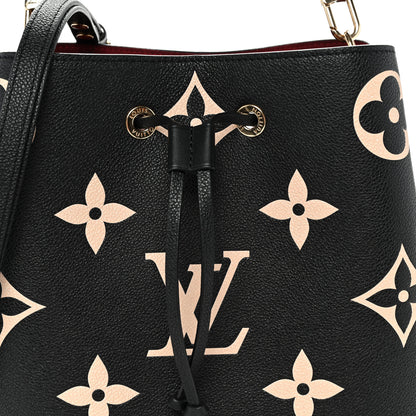 Louis Vuitton Empreinte Monogram Giant Neonoe MM Black Beige 8 of 10