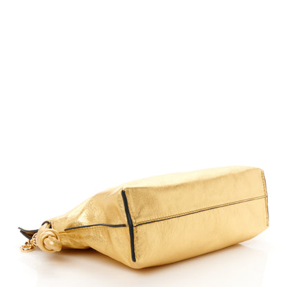Loewe Metallic Calfskin Mini Chain Flamenco Knot Clutch Gold 4 of 11