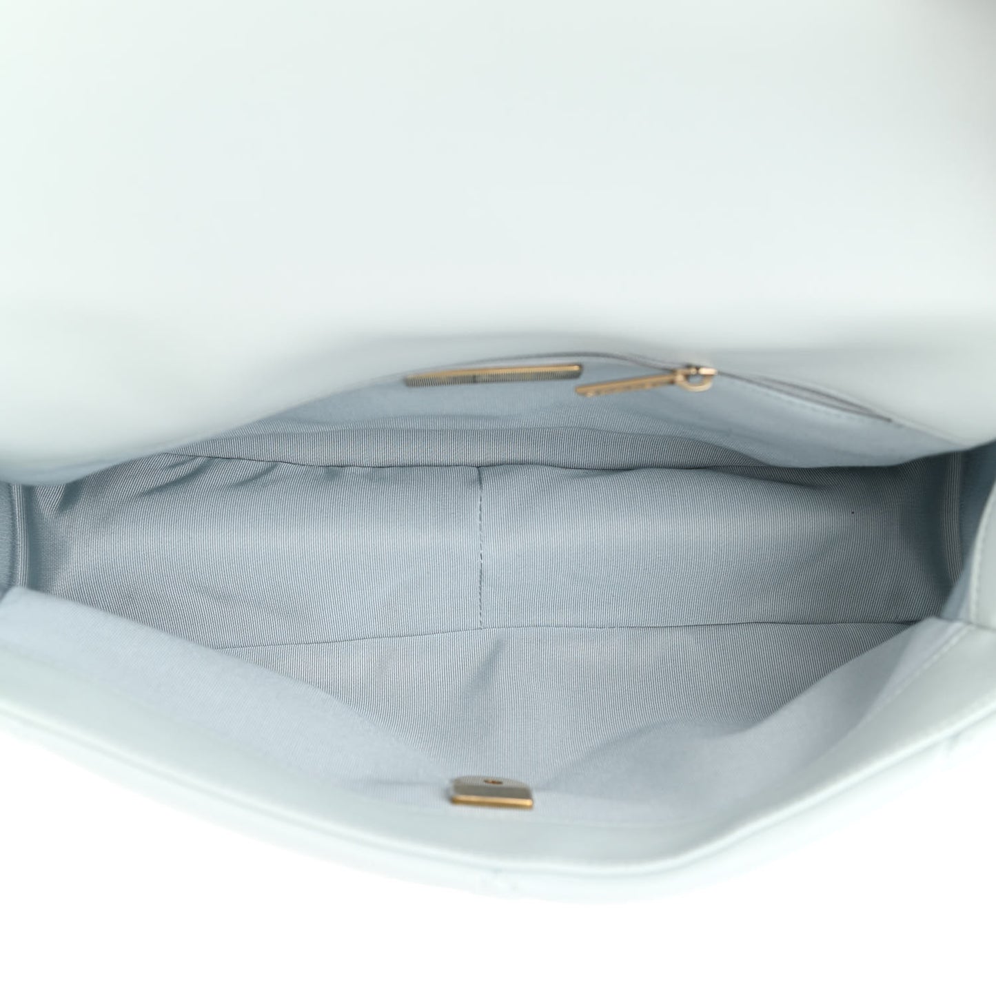Lambskin Quilted Large Chanel 19 Flap Light Blue