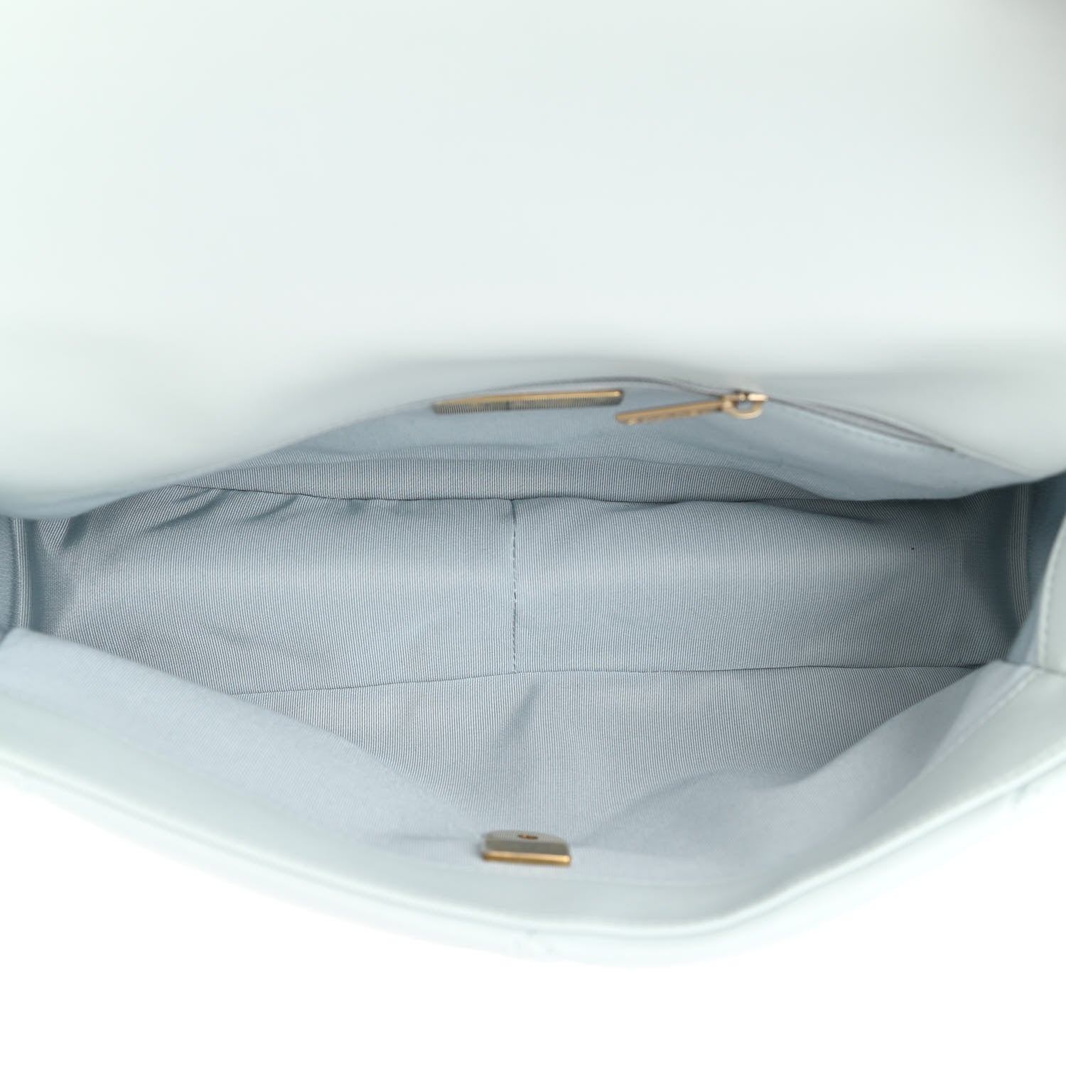 Chanel Lambskin Quilted Large Chanel 19 Flap Light Blue 4 of 10