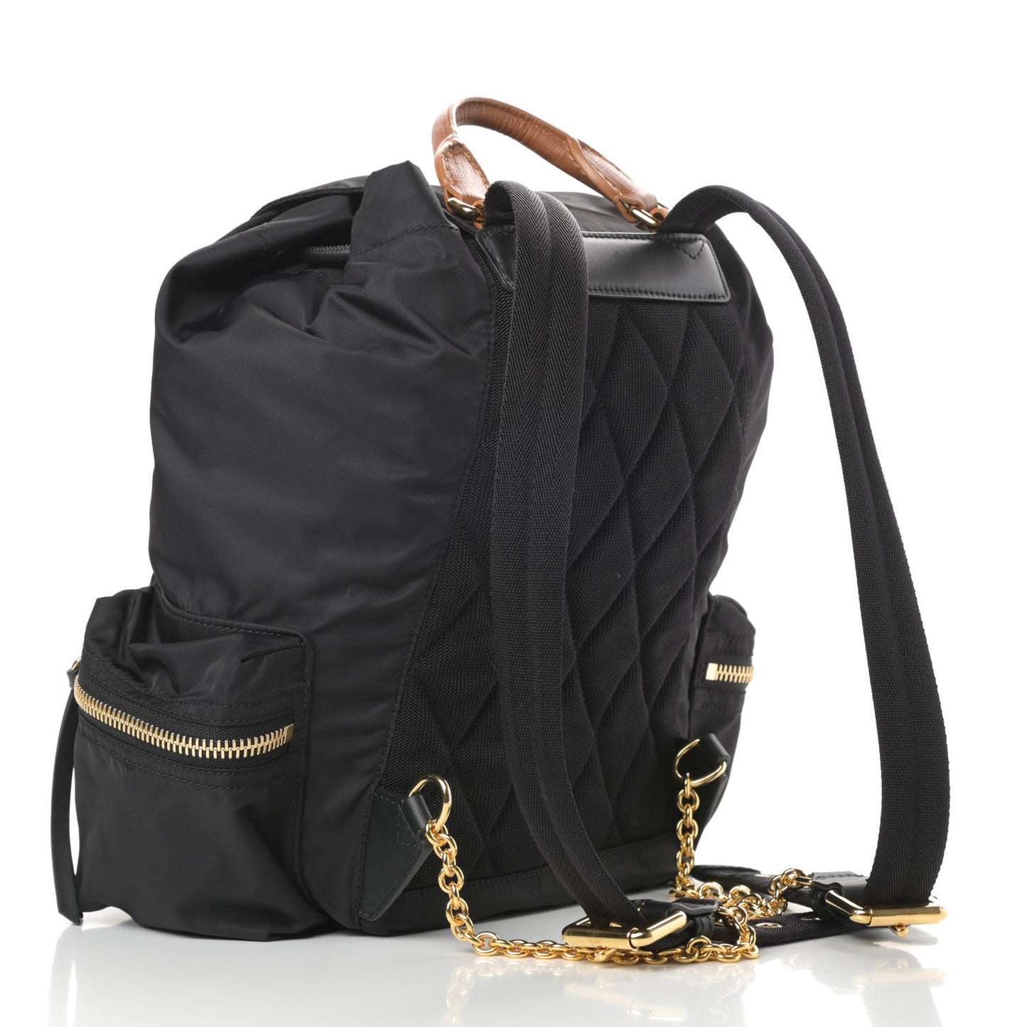 Nylon Medium Rucksack Backpack Black