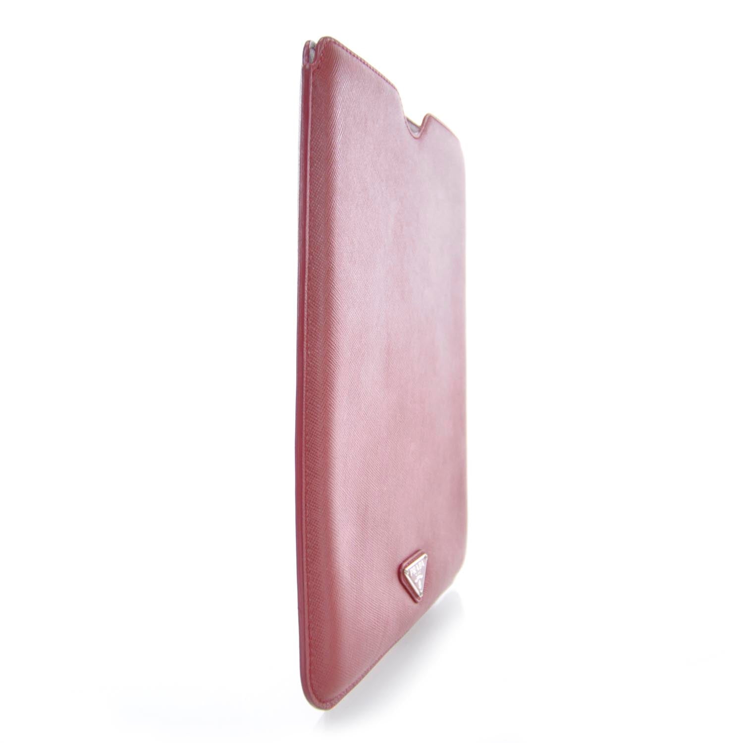 Prada Saffiano iPad Sleeve Case Red 4 of 7