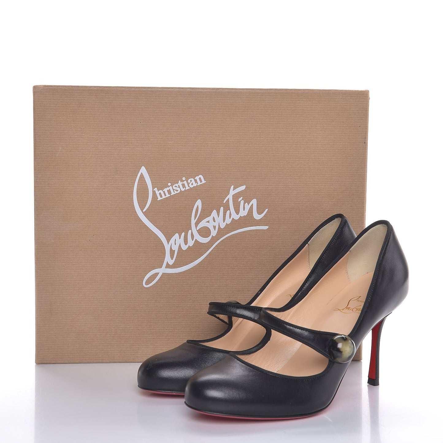 Shiny Nappa Booton ML 85 Mary Jane Pumps 37.5 Black