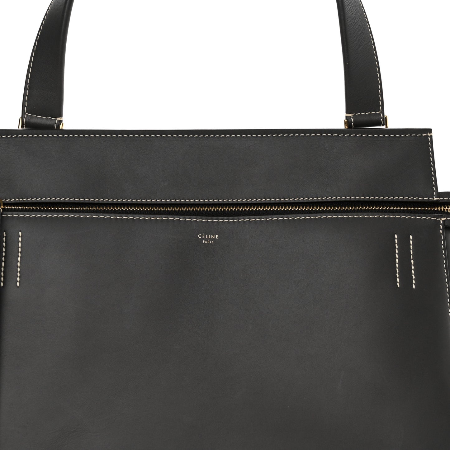Smooth Calfskin Medium Edge Shoulder Bag Grey