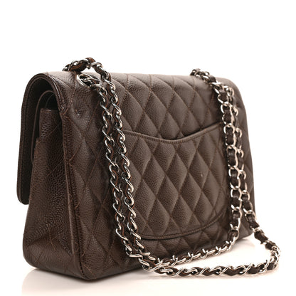 Chanel Caviar Quilted Medium Double Flap Brown 3 of 9