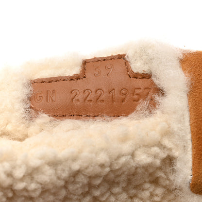 Hermes Suede Goatskin Woolskin Womens Chypre Sandals 39 Naturel Ecru 6 of 9