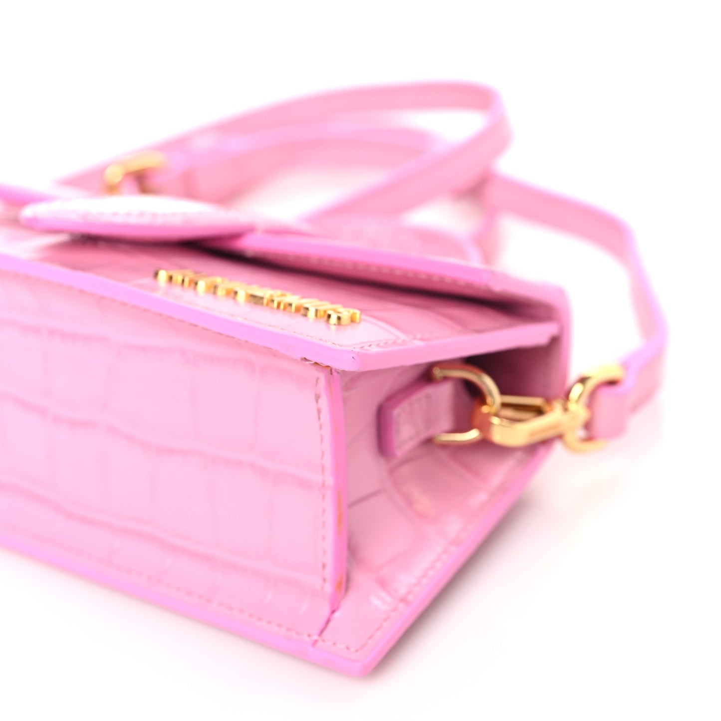 Calfskin Crocodile Embossed Le Bambino Pink