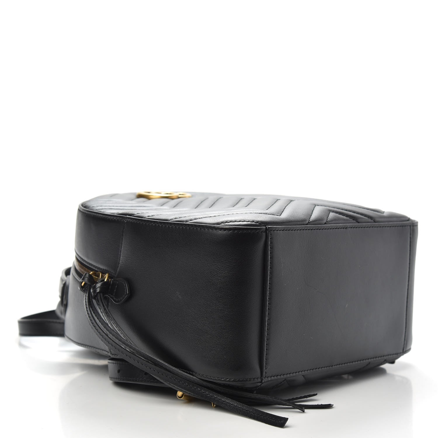 Gucci Calfskin Matelasse GG Marmont Dome Backpack Black 3 of 10