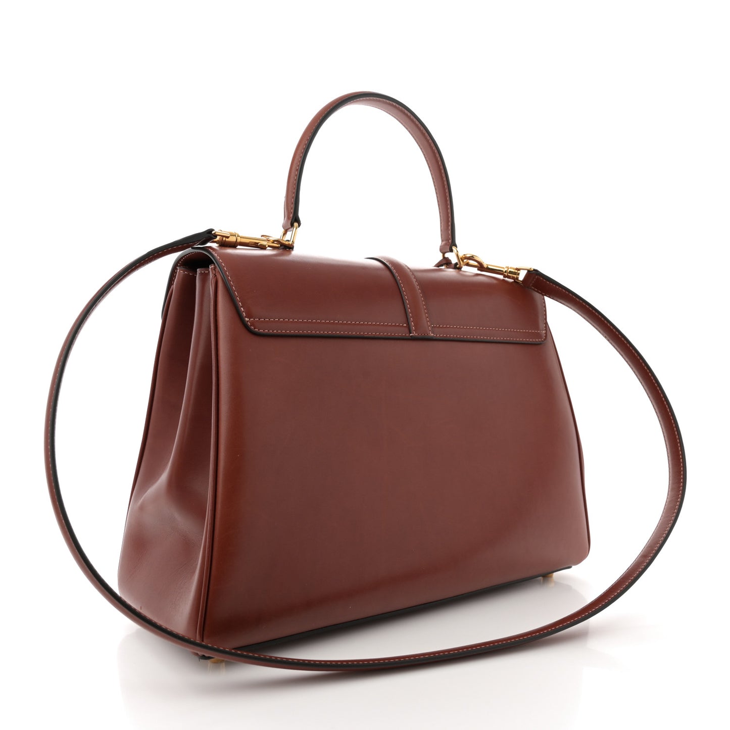 Natural Calfskin Medium 16 Top Handle Bag Teck