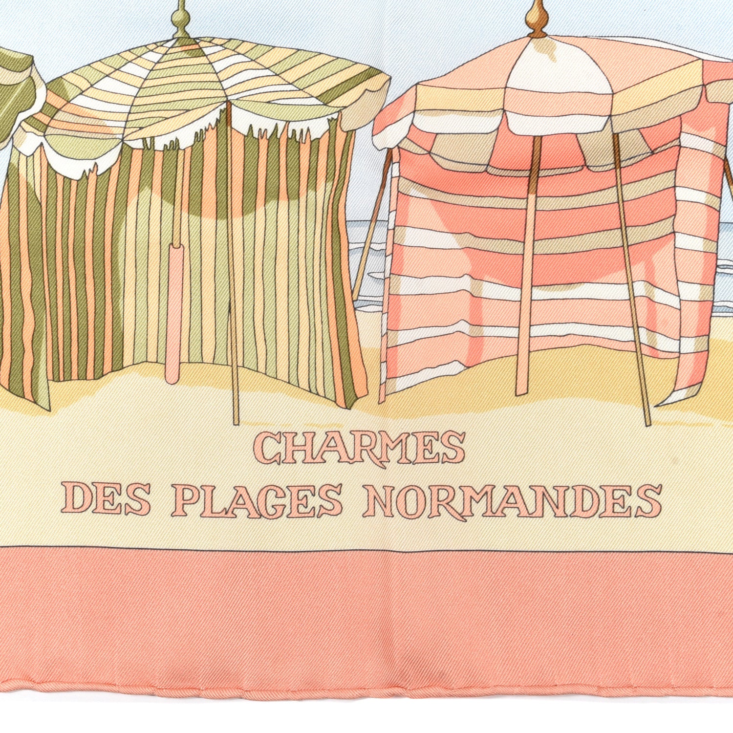 Hermes Silk Charmes Des Plages Normandes Scarf 90 3 of 5