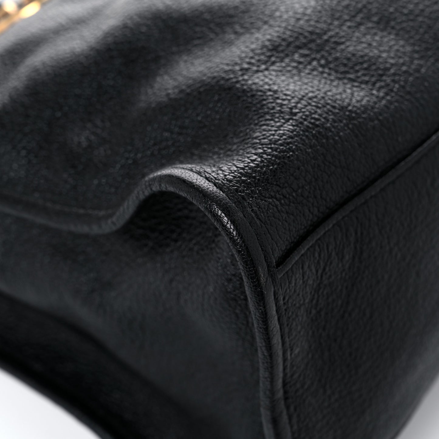 Chevre Gold Metallic Edge Hardware City Black