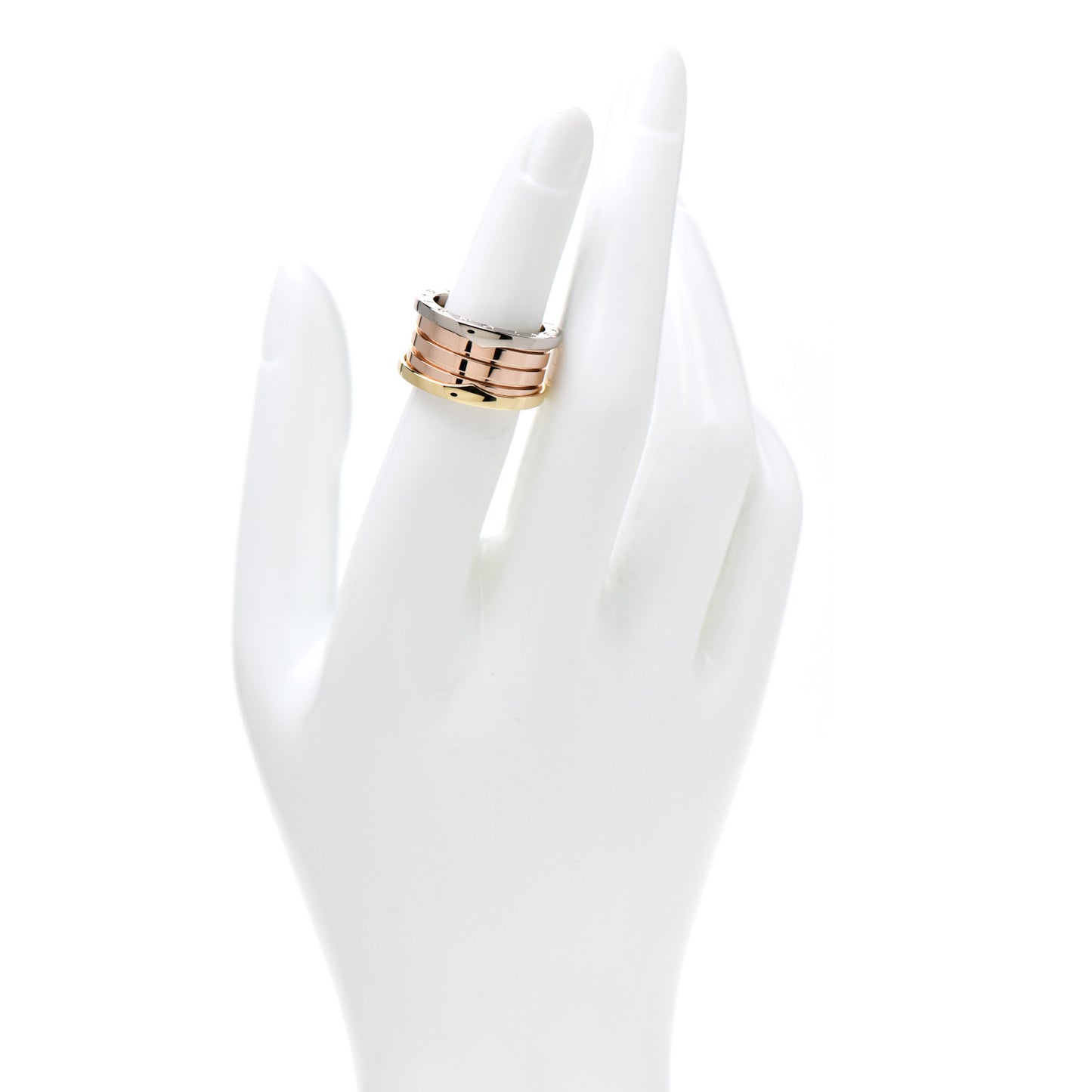 18K Rose White Yellow Gold B.Zero1 Four-Band Ring 51 5.75