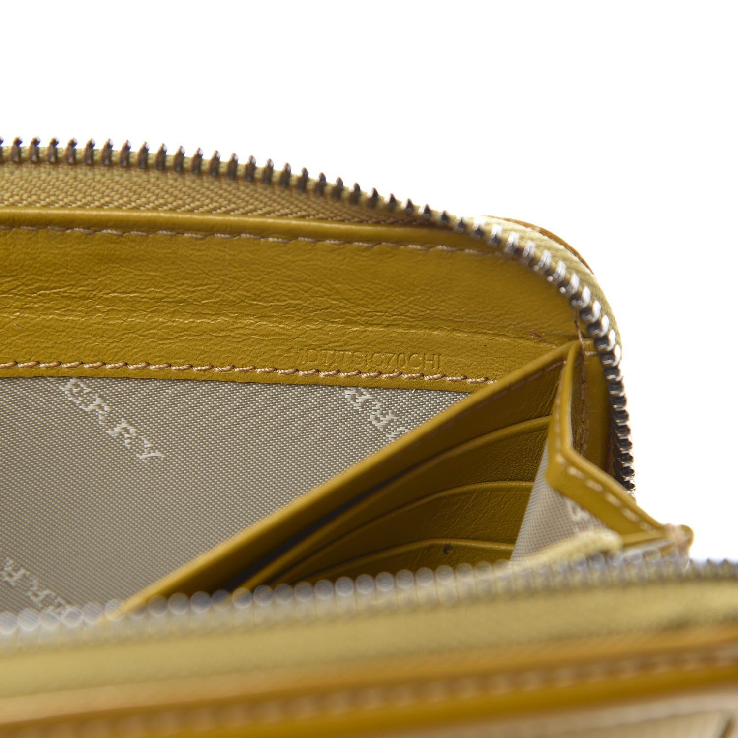 Burberry Patent Check Emboosed Large Zip Around Wallet Yellow 8 of 10