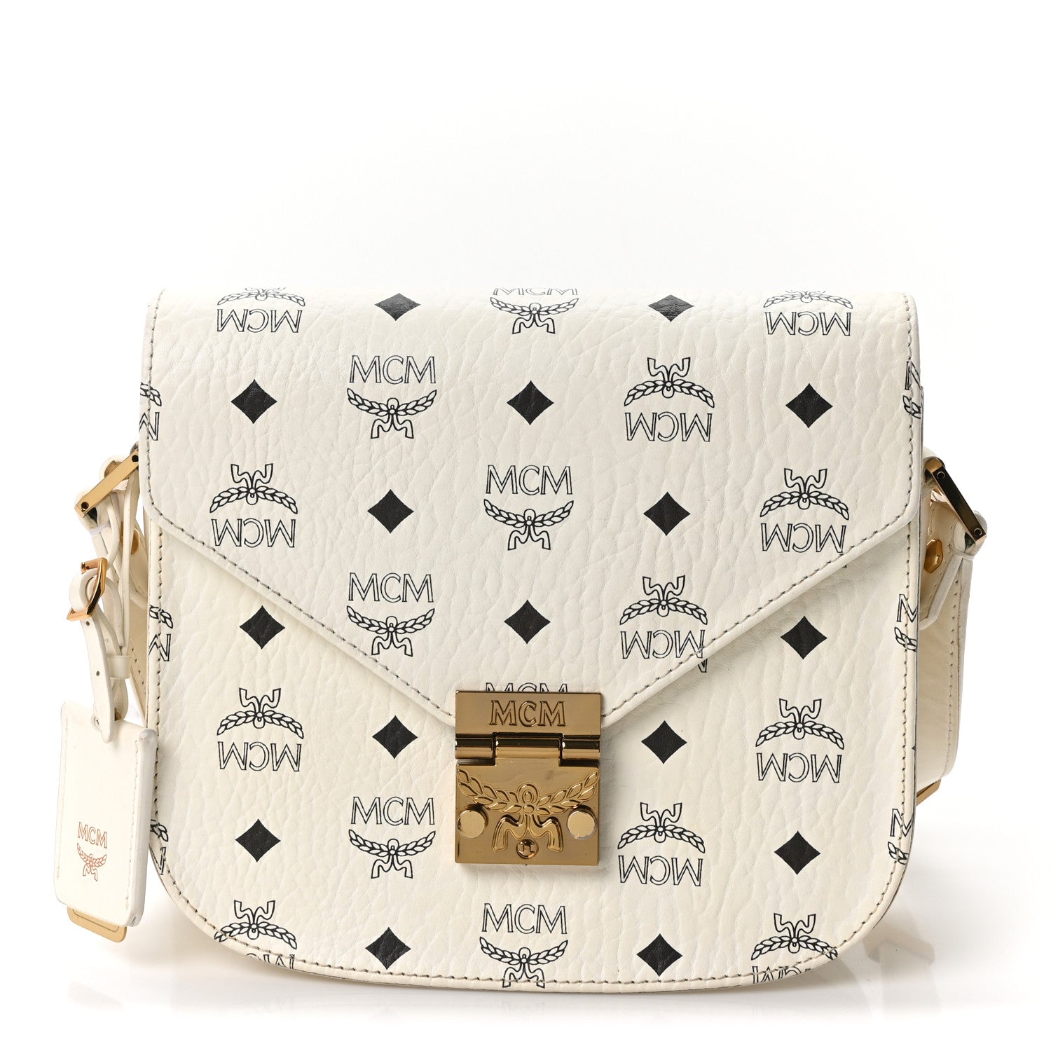 MCM Visetos Small Patricia Crossbody Bag White 1 of 9