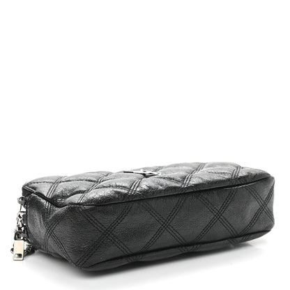Saint Laurent Grained Lambskin Quilted Mini Becky Double Zip Bag Black 4 of 9