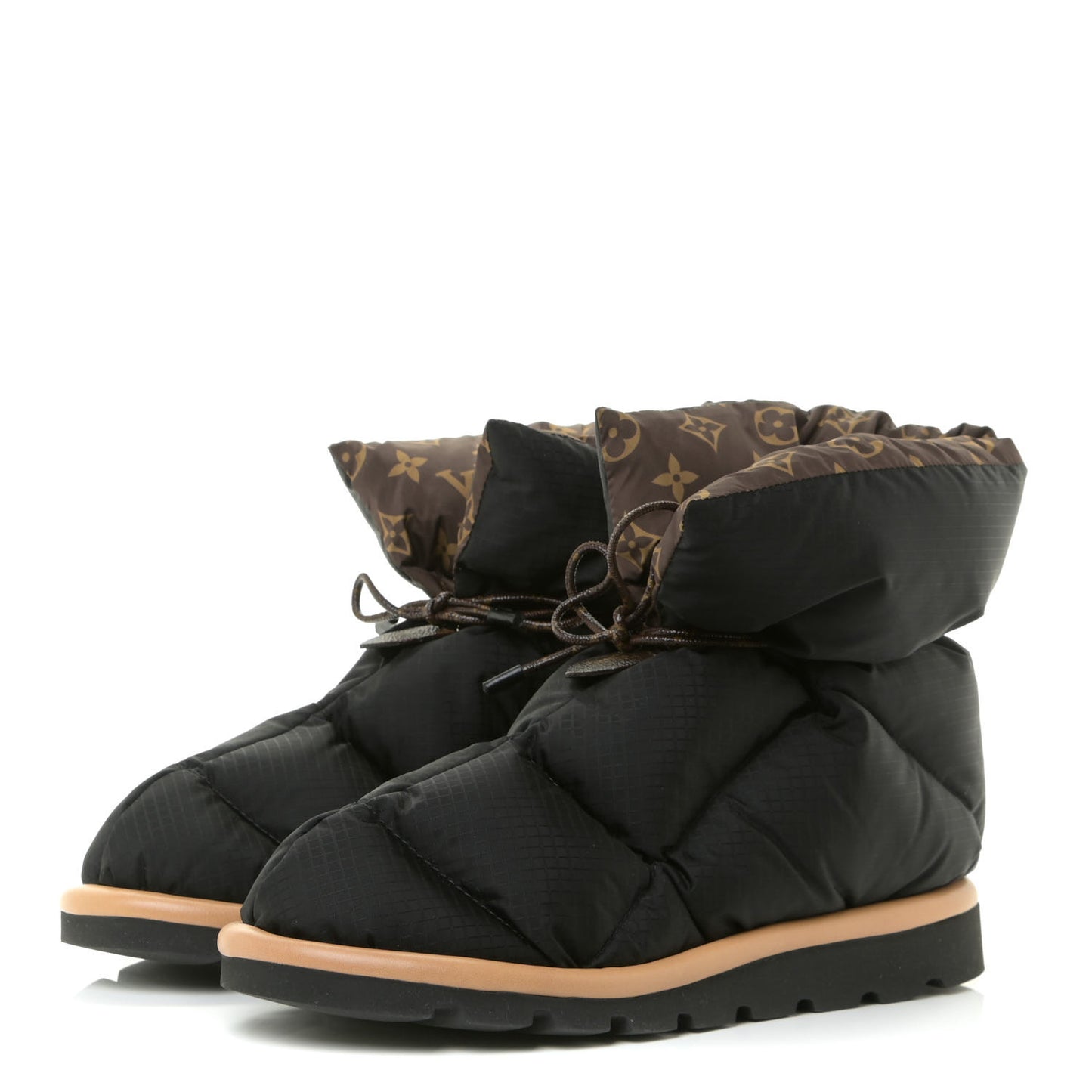 Nylon Monogram Pillow Comfort Ankle Boot 40 Black
