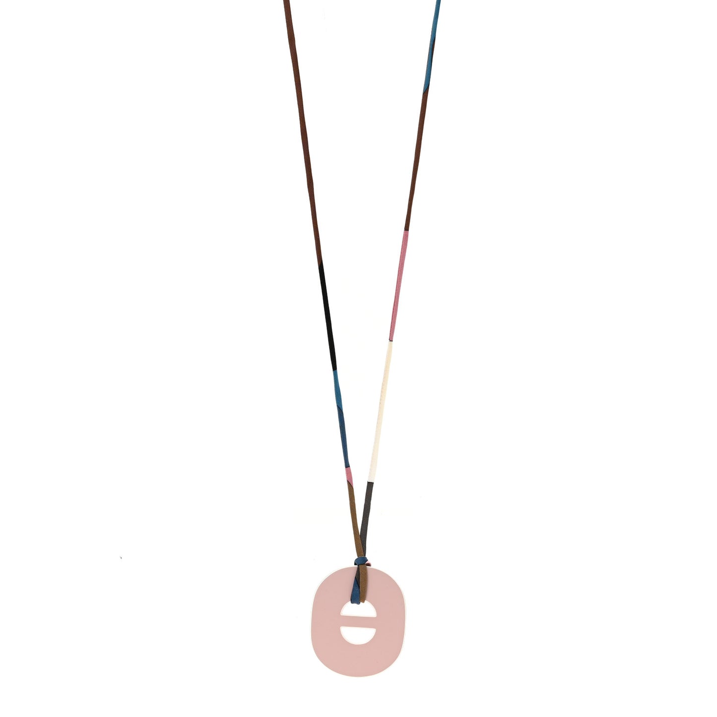 Lacquered Fidelio Pigment Pendant Necklace Rose Multicolor