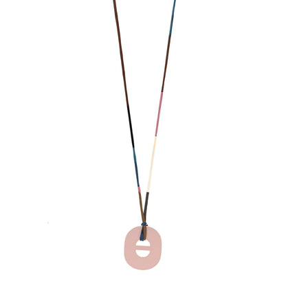 Hermes Lacquered Fidelio Pigment Pendant Necklace Rose Multicolor 1 of 8