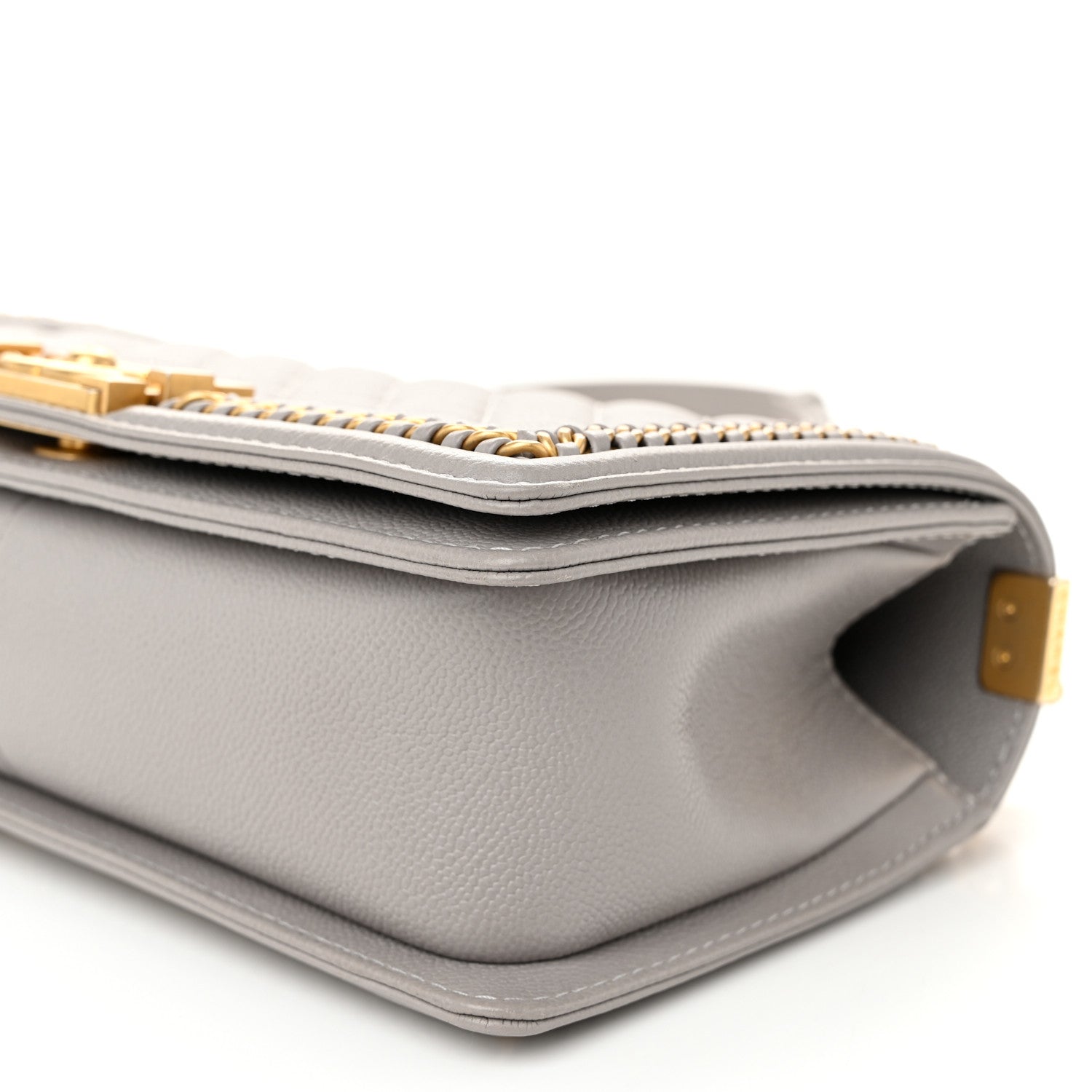Chanel Caviar Quilted Chain Around Medium Boy Flap Grey 10 of 11
