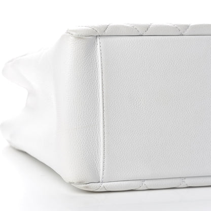 Chanel Caviar Quilted Grand Shopping Tote GST White 8 of 17