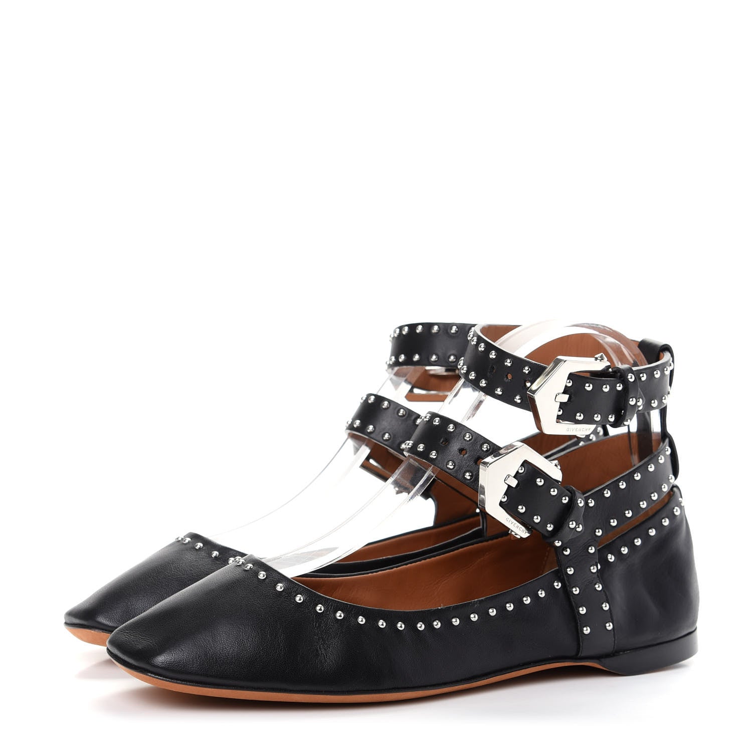 Givenchy Calfskin Studded Elegant Ballet Flat 37 Black 3 of 11
