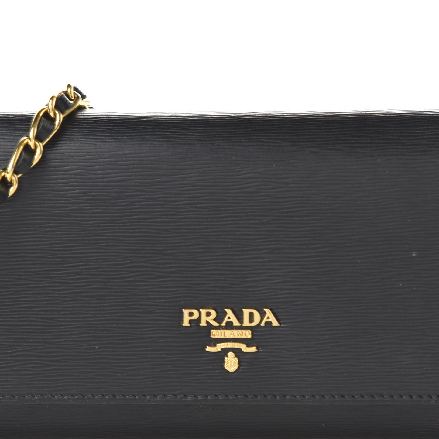 Vitello Move Metal Oro Chain Wallet Black