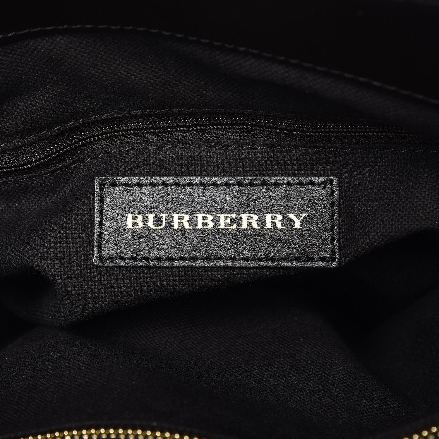 Burberry Haymarket Check Medium Golderton Tote Chocolate 8 of 12