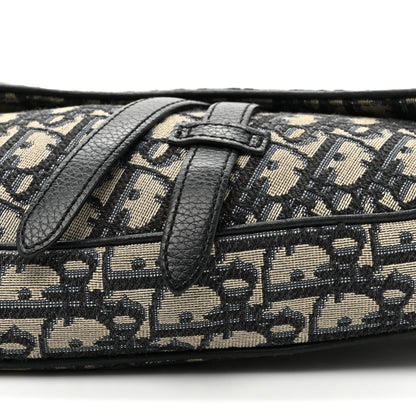 Christian Dior Oblique Mens Saddle Bag Blue 7 of 10