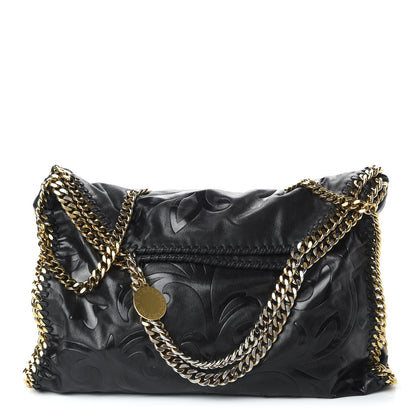 Stella McCartney Eco Alter Nappa Embossed Falabella Fold Over Tote Black 1 of 14