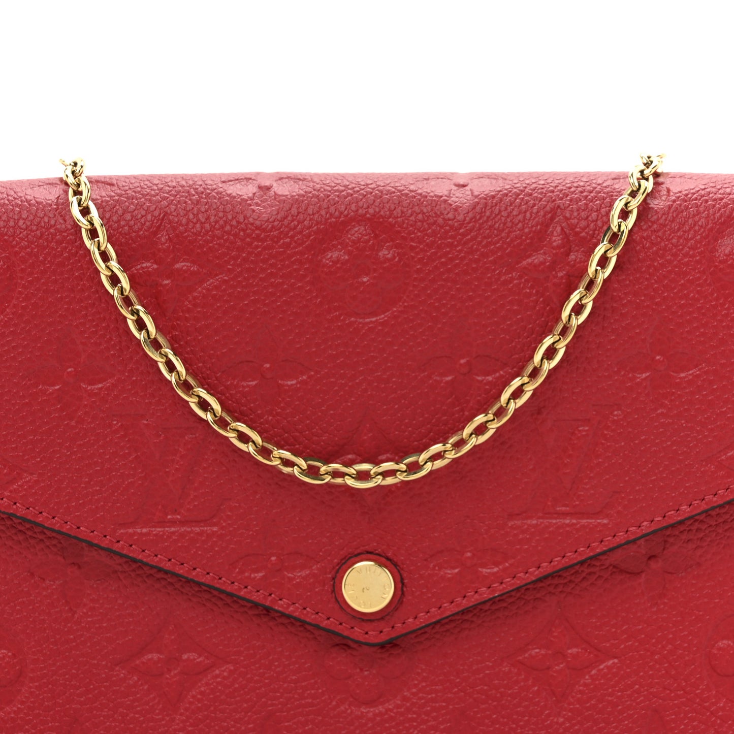 Empreinte Pochette Felicie Chain Wallet Scarlet