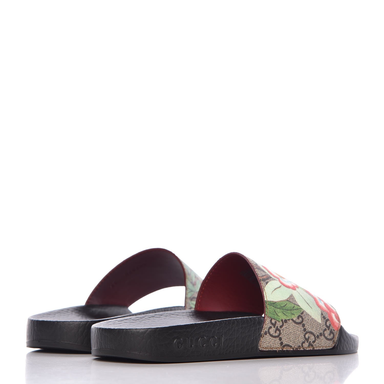 Gucci GG Supreme Monogram Tian Womens Slide Sandals 35 Beige Multicolor 4 of 7