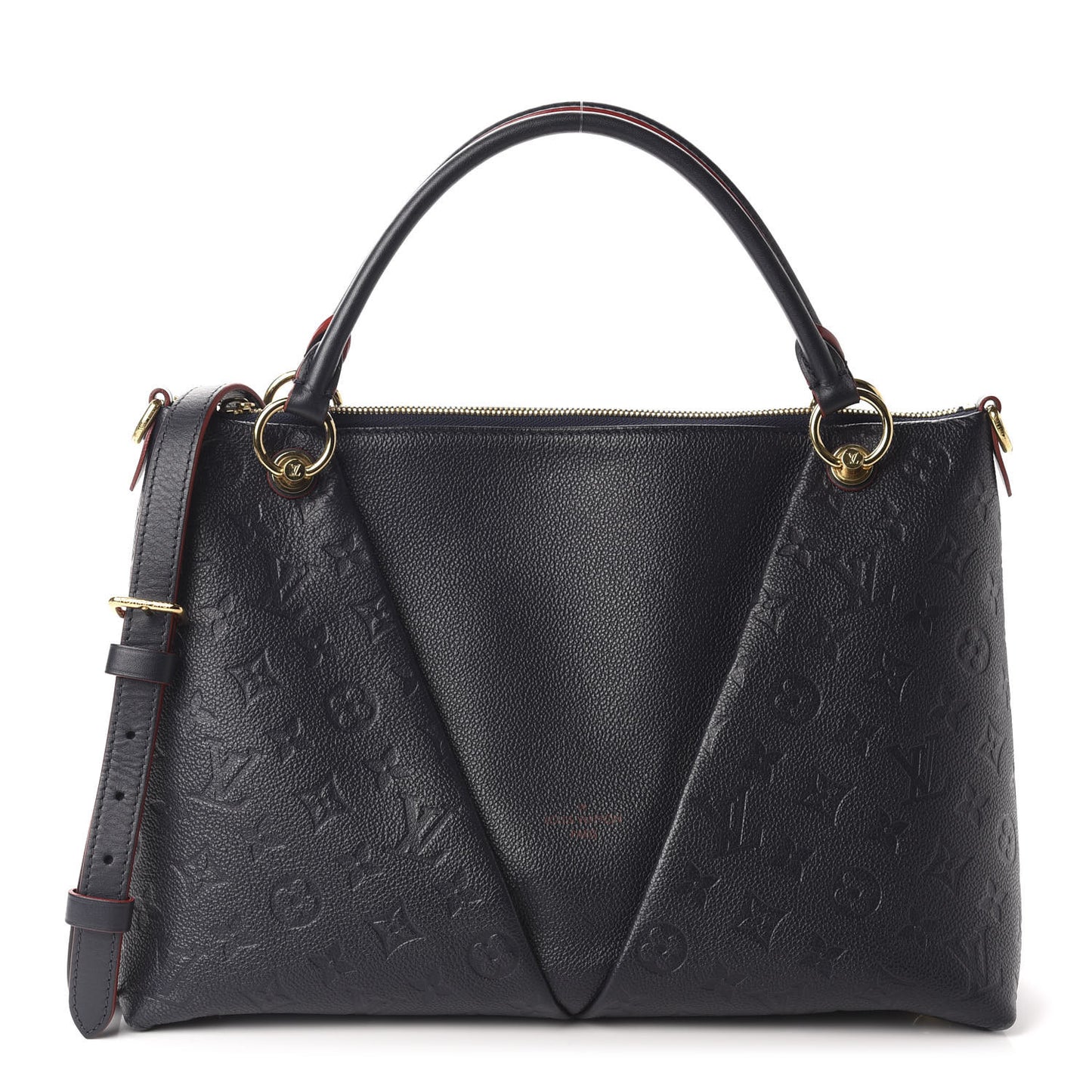 Empreinte V Tote MM Marine Rouge