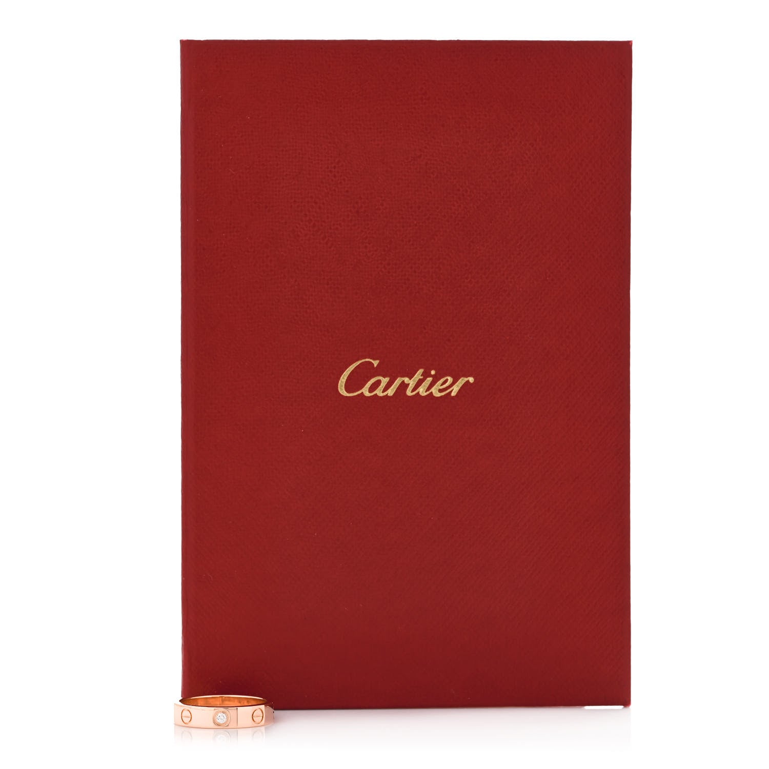 Cartier 18K Pink Gold Diamond 4mm LOVE Wedding Band Ring 49 4.75 5 of 5