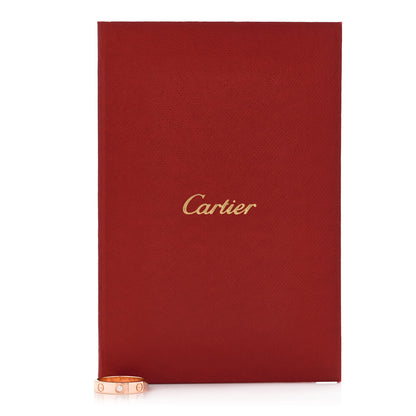 Cartier 18K Pink Gold Diamond 4mm LOVE Wedding Band Ring 49 4.75 5 of 5