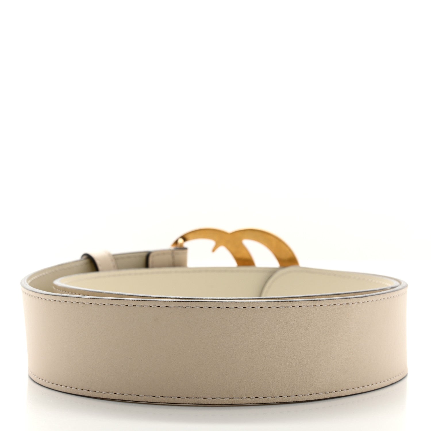Gucci Calfskin Double G 40mm Belt 80 32 Mystic White 2 of 5