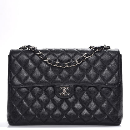 Chanel Caviar Quilted Jumbo Single Flap Black 1 of 12