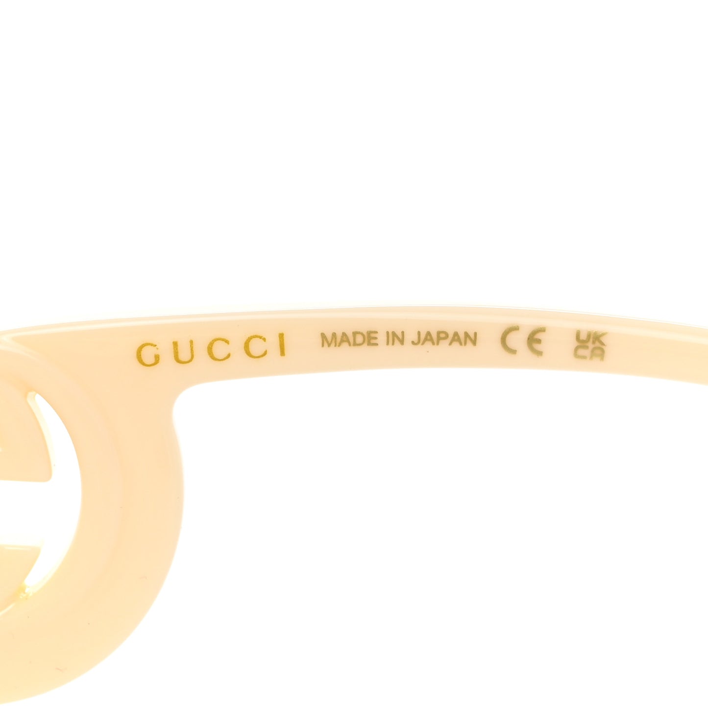 Acetate Rectangle Frame Sunglasses GG1326S White