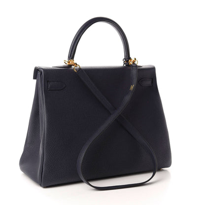 Hermes Togo Kelly Retourne 35 Bleu Nuit 3 of 15