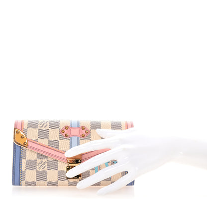 Louis Vuitton Damier Azur Summer Trunks Sarah Wallet NM 2 of 7