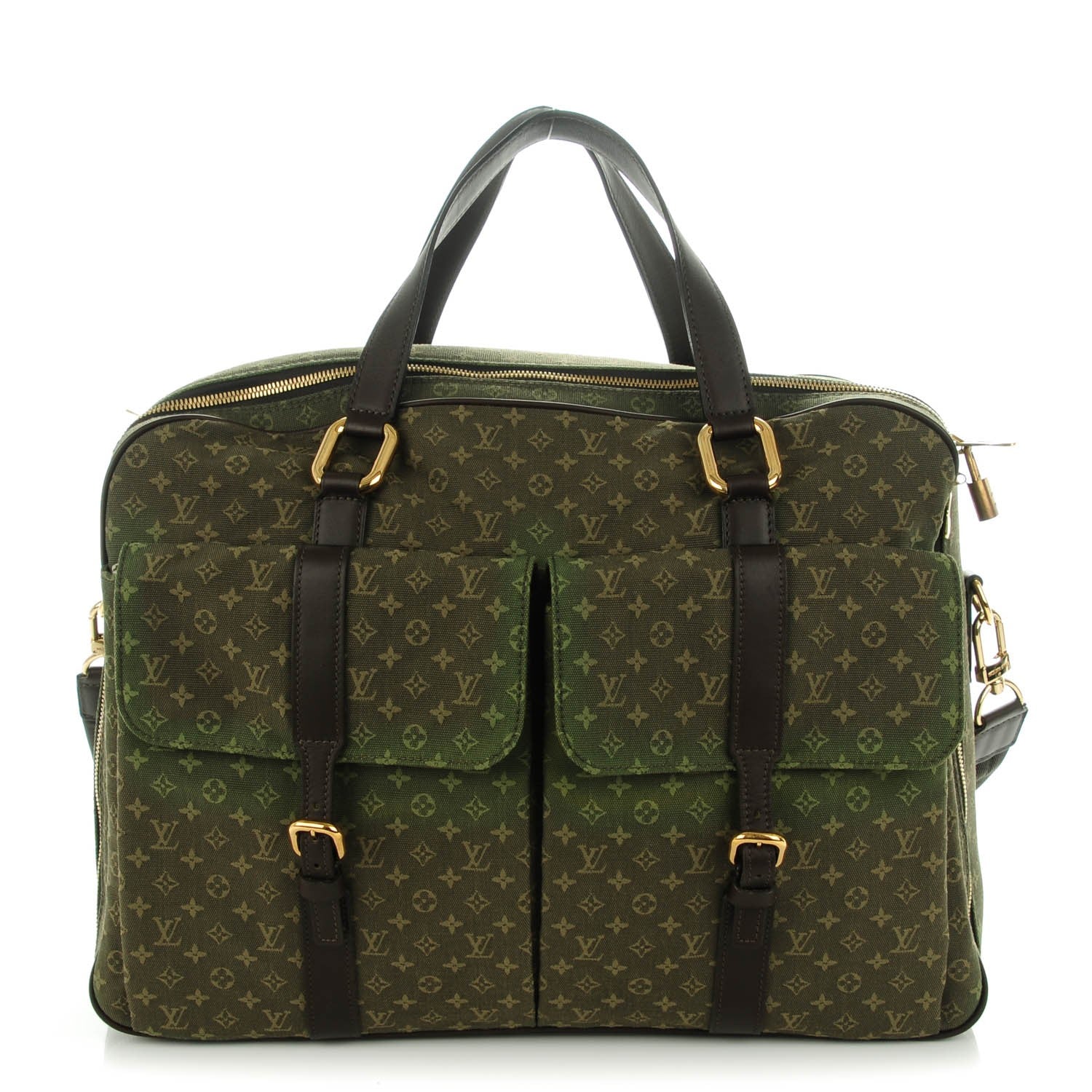 Louis Vuitton Mini Monogram Claudine Kaki TST 1 of 7