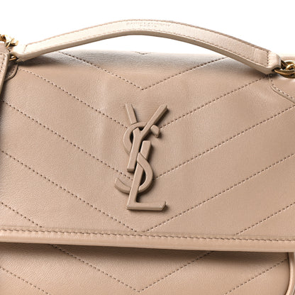 Saint Laurent Lambskin Calfskin Matelasse Monogram Baby Niki Chain Satchel Dark Beige 8 of 11