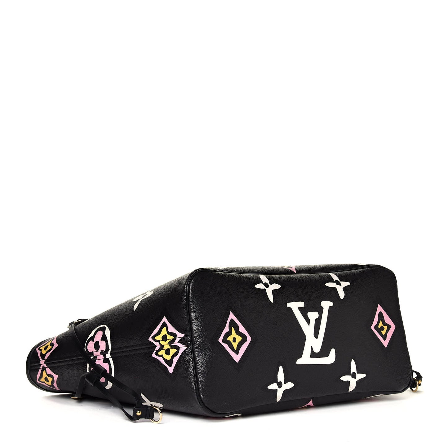 Monogram Giant Wild At Heart Neverfull MM Black