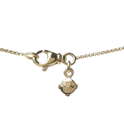 David Yurman 18K Yellow Gold Pave Diamond Crossover Pendant Necklace 5 of 6