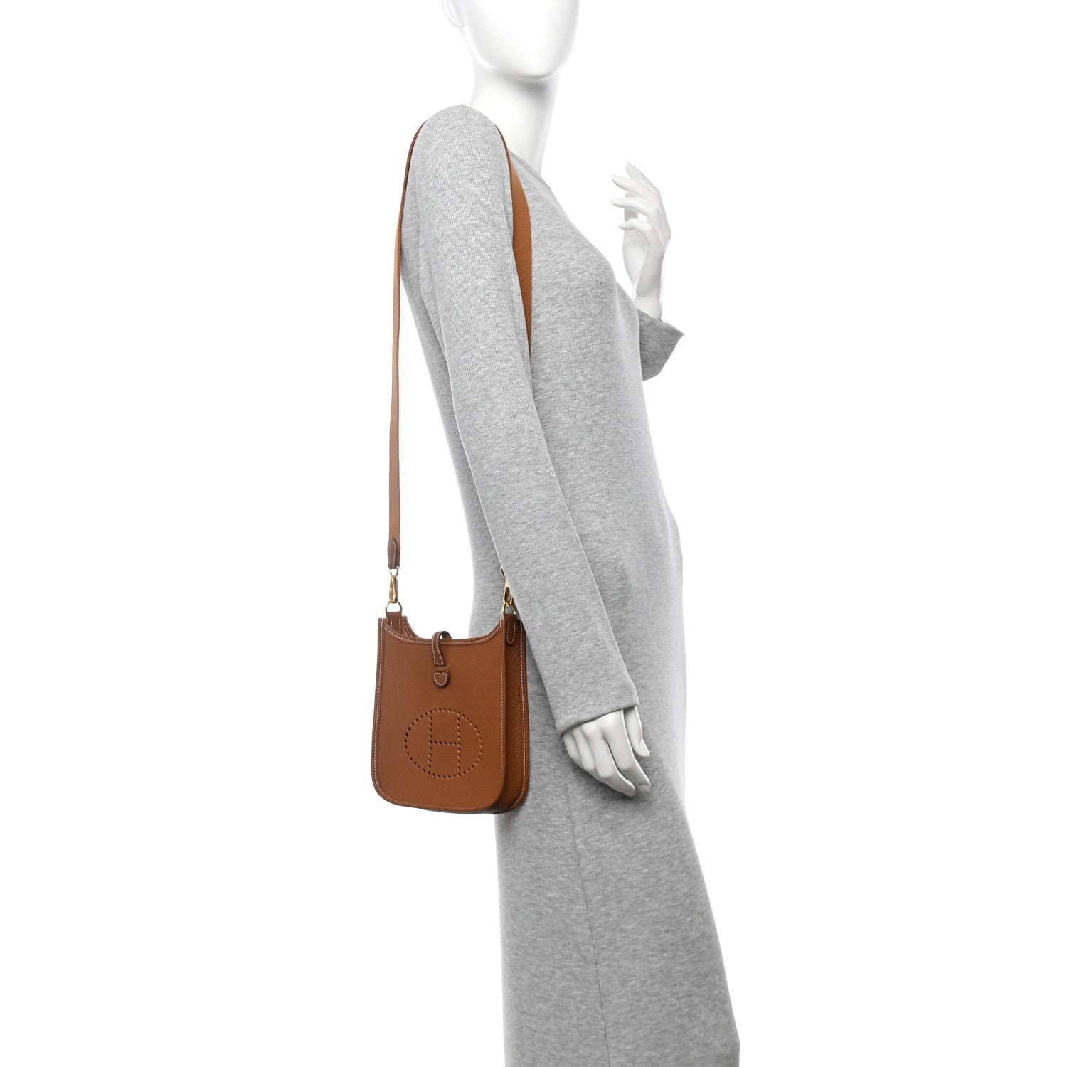 Hermes Taurillon Clemence Evelyne TPM Gold 2 of 11