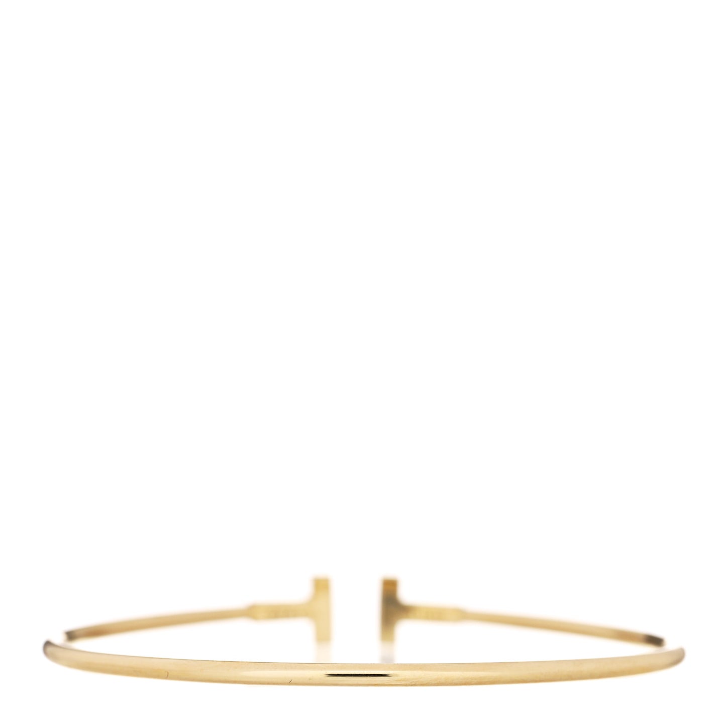 18K Yellow Gold Narrow T Wire Bracelet