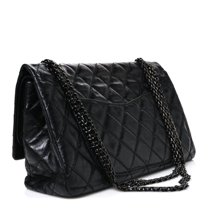 Chanel Metallic Aged Calfskin Quilted 2.55 Reissue 227 Flap So Black 3 of 10