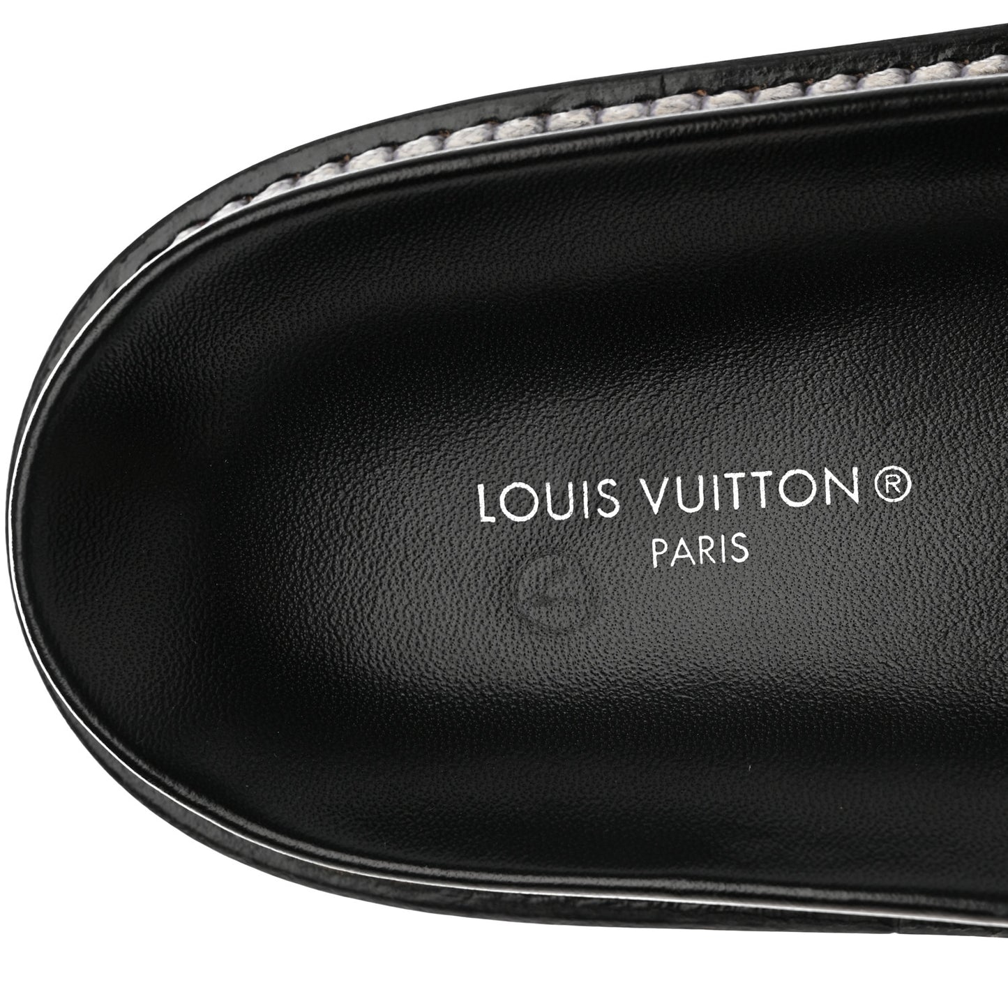 Calfskin Embossed Monogram Sunset Flat Comfort Mule 36 Black