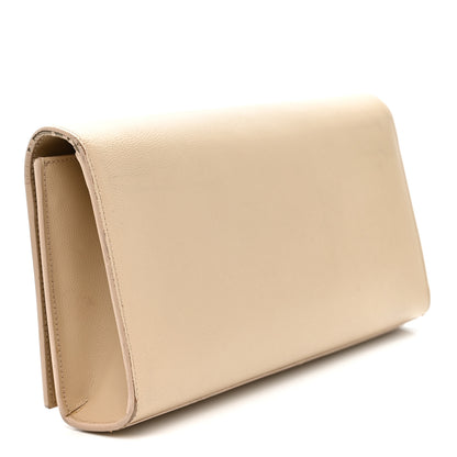 Saint Laurent Grain De Poudre Classic Monogram Cassandre Clutch Nude 3 of 13